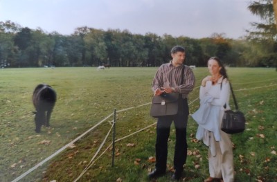 Amb Elisabetta Carpitelli, a prop de Grenoble. Any 2004.
